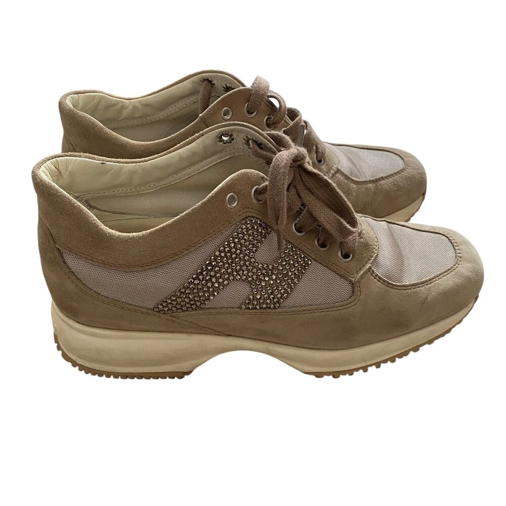 Hogan Interactive Crystal Embellished Beige Nude … - image 3